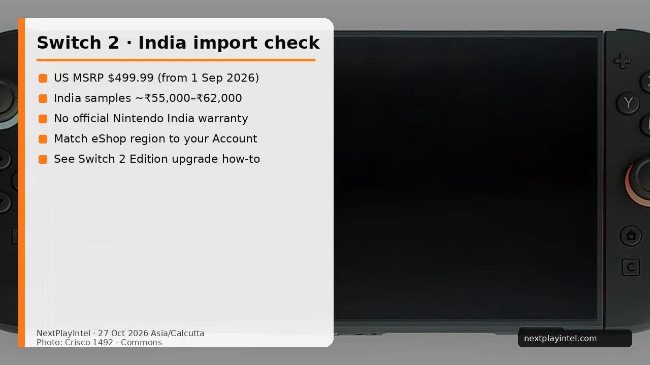 Switch 2 India import checklist
