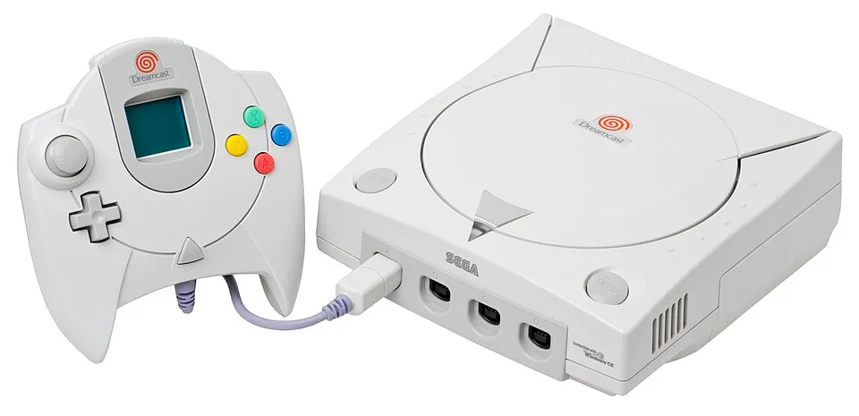 Sega Dreamcast hardware shown in the reference photograph
