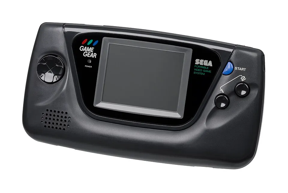 Sega Game Gear hardware shown in the reference photograph