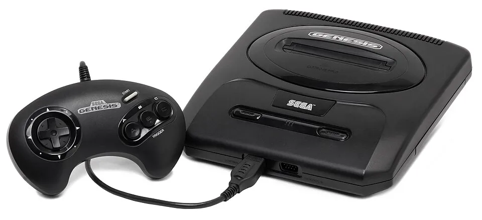 North American Sega Genesis Model 2 console and controller