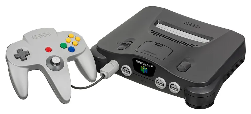 Nintendo 64 hardware shown in the reference photograph