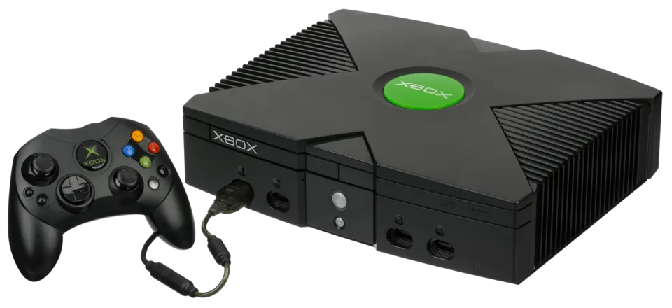 Original Xbox hardware shown in the reference photograph