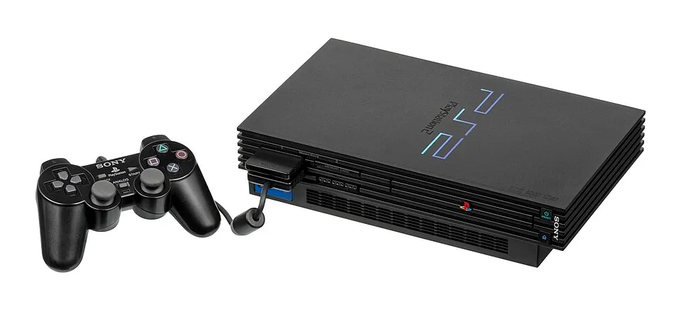 PlayStation 2 hardware shown in the reference photograph