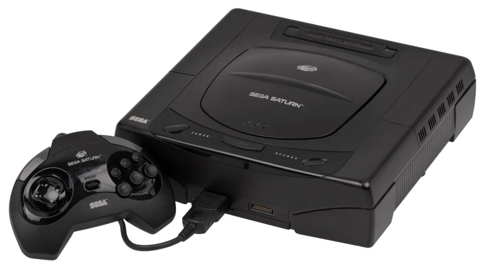 Sega Saturn hardware shown in the reference photograph