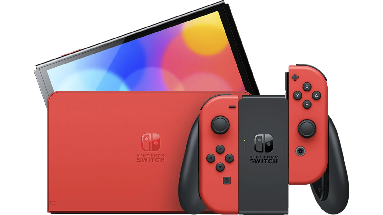 Nintendo Switch OLED Mario Red Edition console, dock and Joy-Con