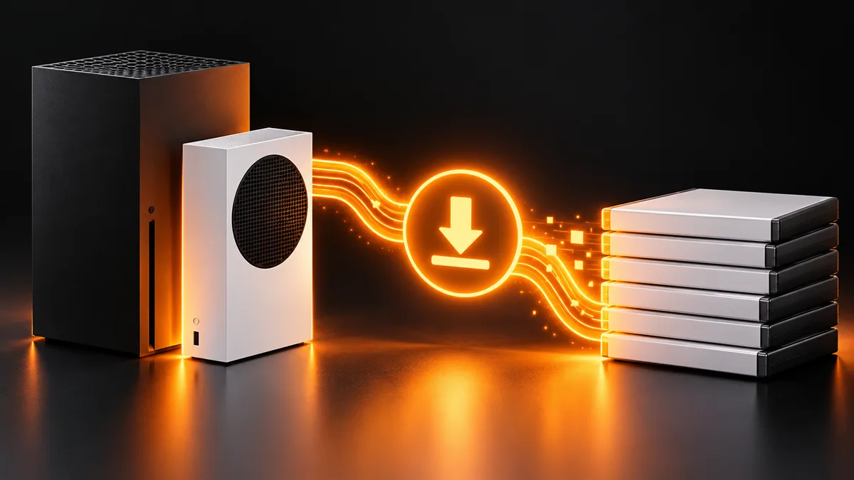 Conceptual illustration for install games on Xbox Series X and Series S