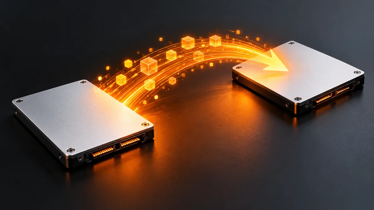 Conceptual illustration for move Steam games to another drive without redownloading