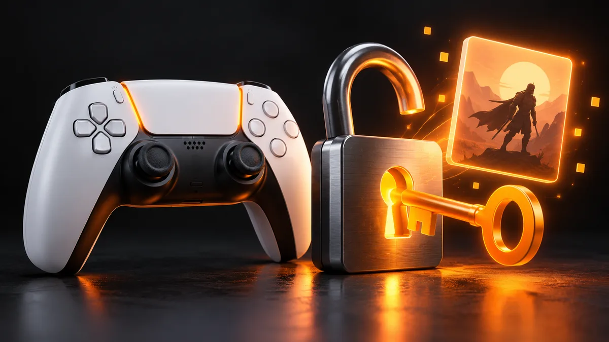 Conceptual illustration for PS5 game locked or missing: how to restore access