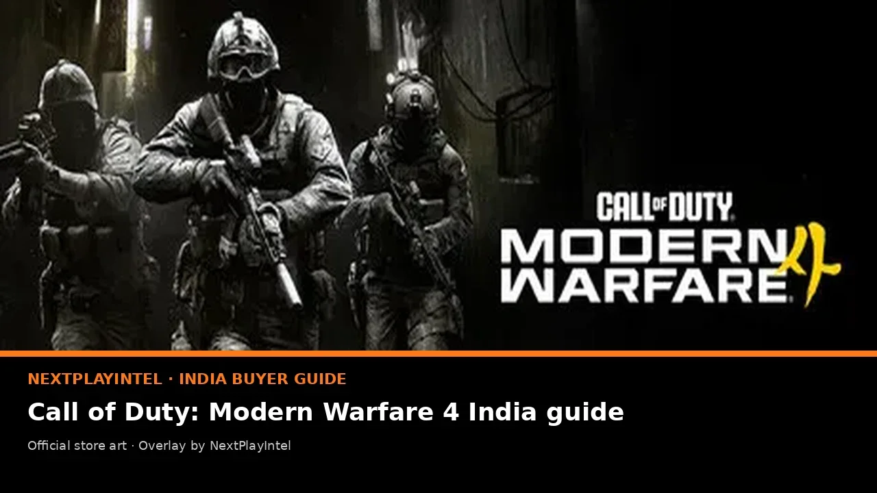 Official Call of Duty: Modern Warfare 4 store artwork with NextPlayIntel India label