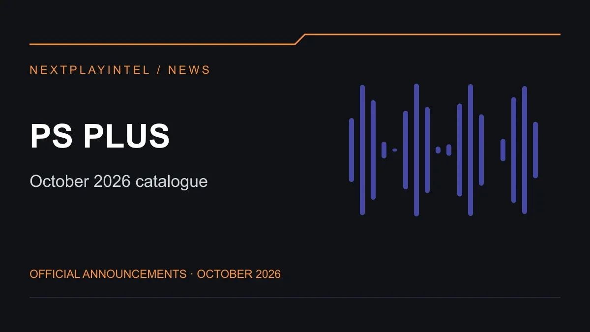 PS PLUS: October 2026 catalogue