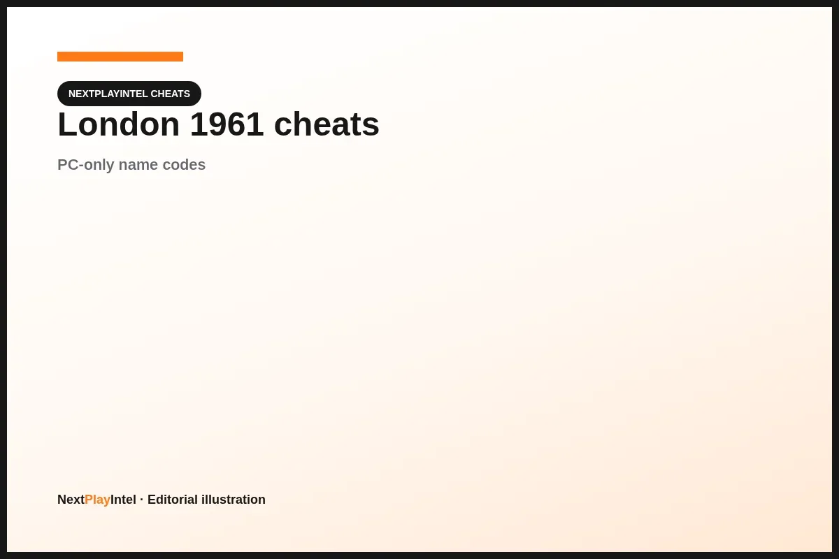 Conceptual illustration for London 1961 cheats