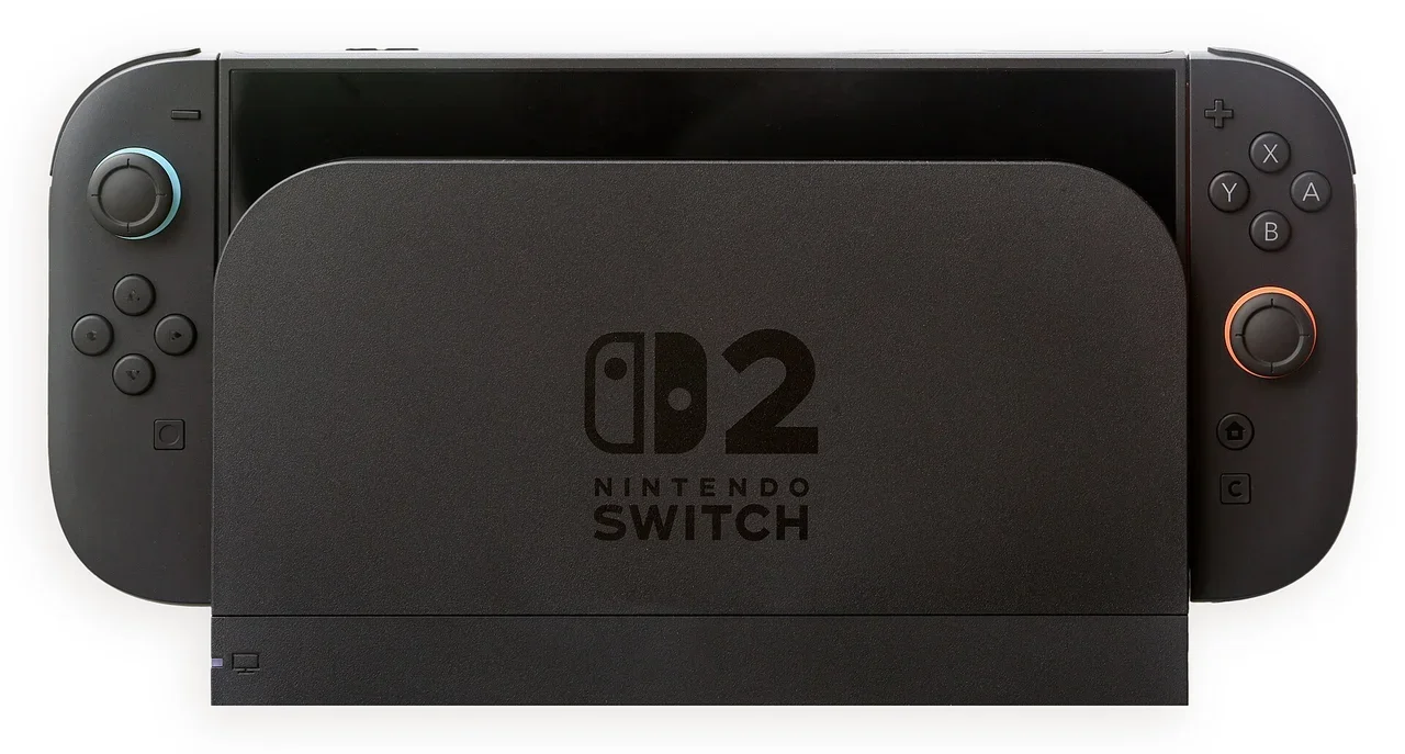 Nintendo Switch 2 in its dock