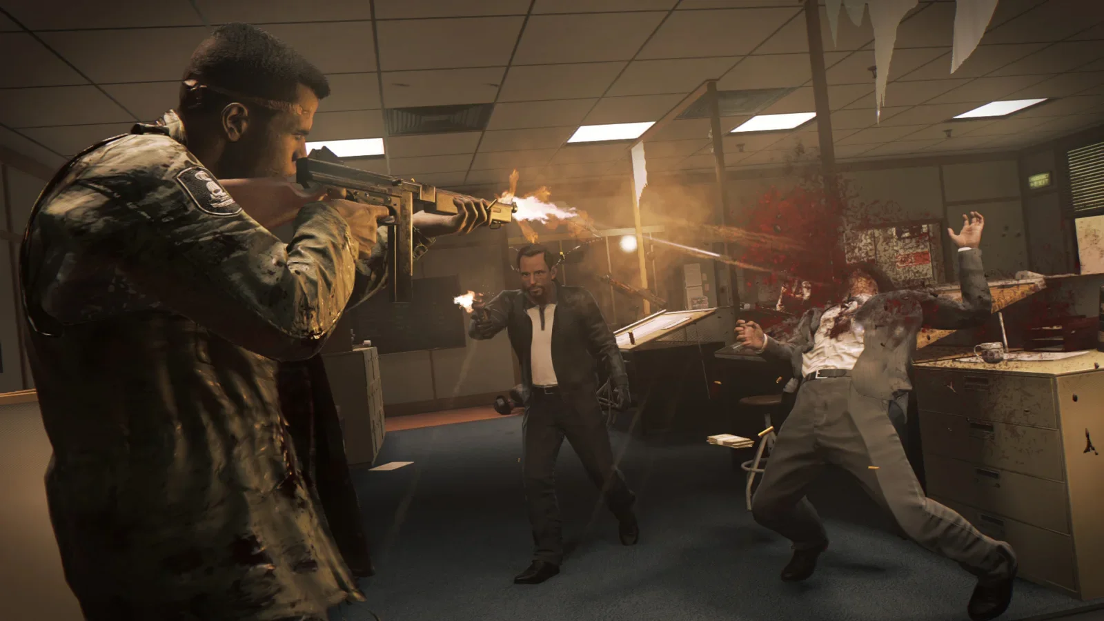 Official Mafia III: Definitive Edition screenshot of Lincoln Clay in a firefight