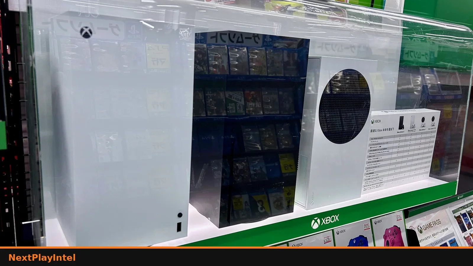 Xbox Series X and Series S consoles on a store display