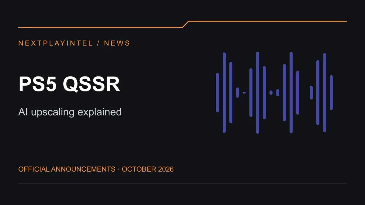 PS5 QSSR: AI upscaling explained
