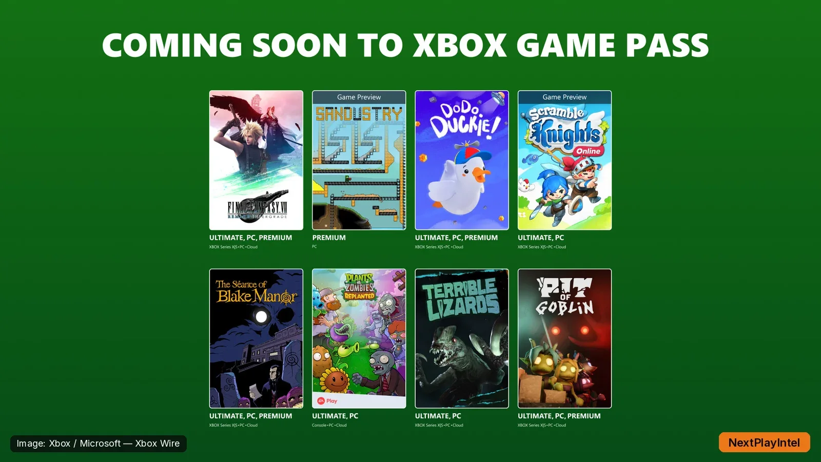 Official Xbox Wire Coming Soon to Xbox Game Pass artwork for late October 2026