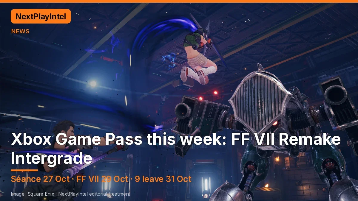 Final Fantasy VII Remake Intergrade battle scene with Xbox Game Pass this week headline