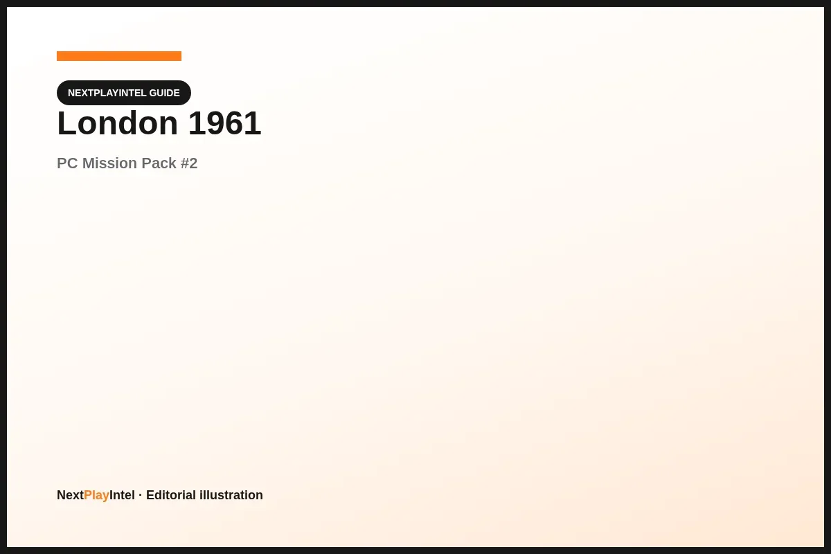 Conceptual illustration for London 1961 guide