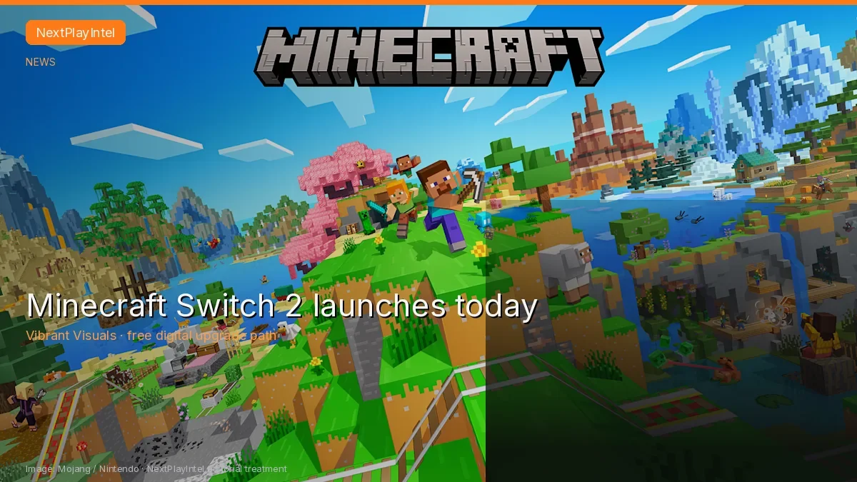 Official Minecraft artwork used for the Nintendo Switch 2 launch coverage