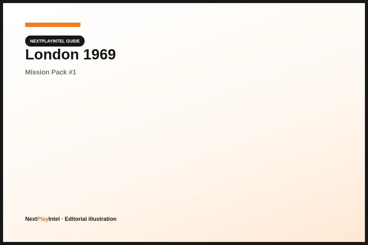 Conceptual illustration for London 1969 guide