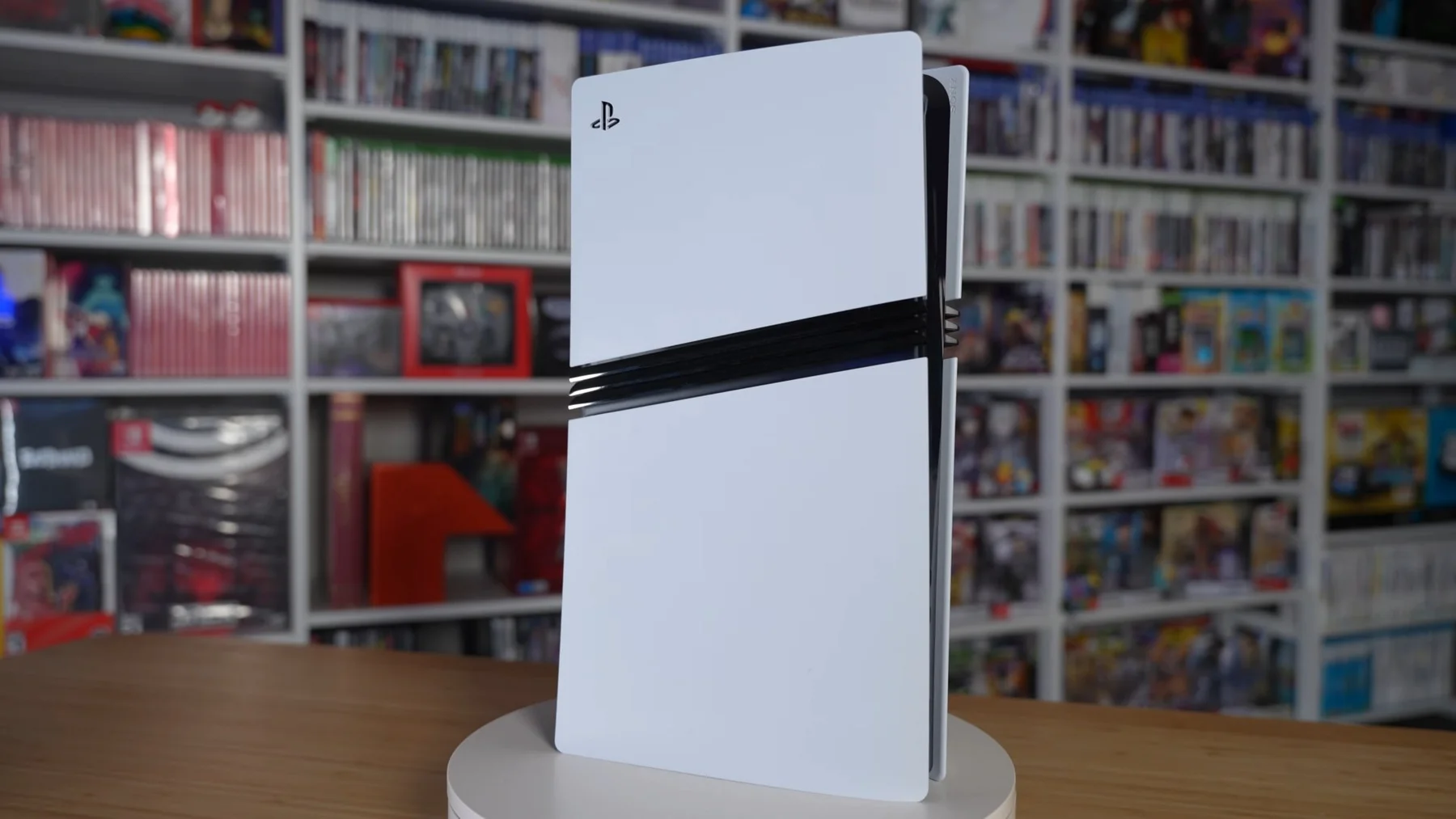 PS5 Pro console on a turntable display