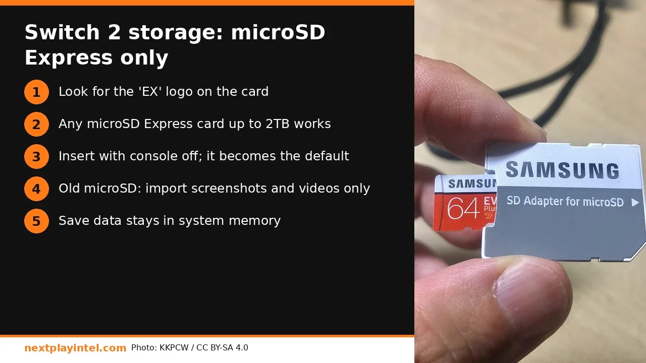 Infographic: Switch 2 microSD Express Card Guide: What Works and Sizes