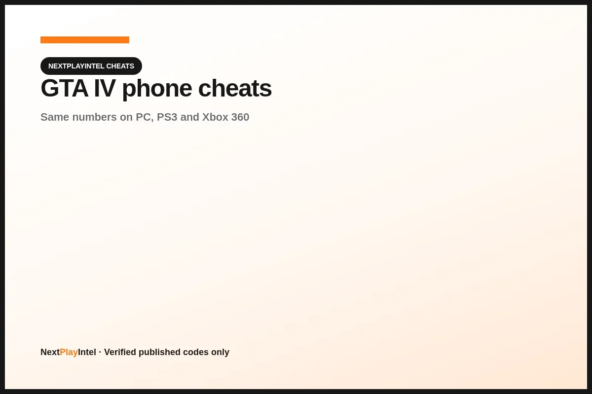 Conceptual illustration for GTA IV phone cheats