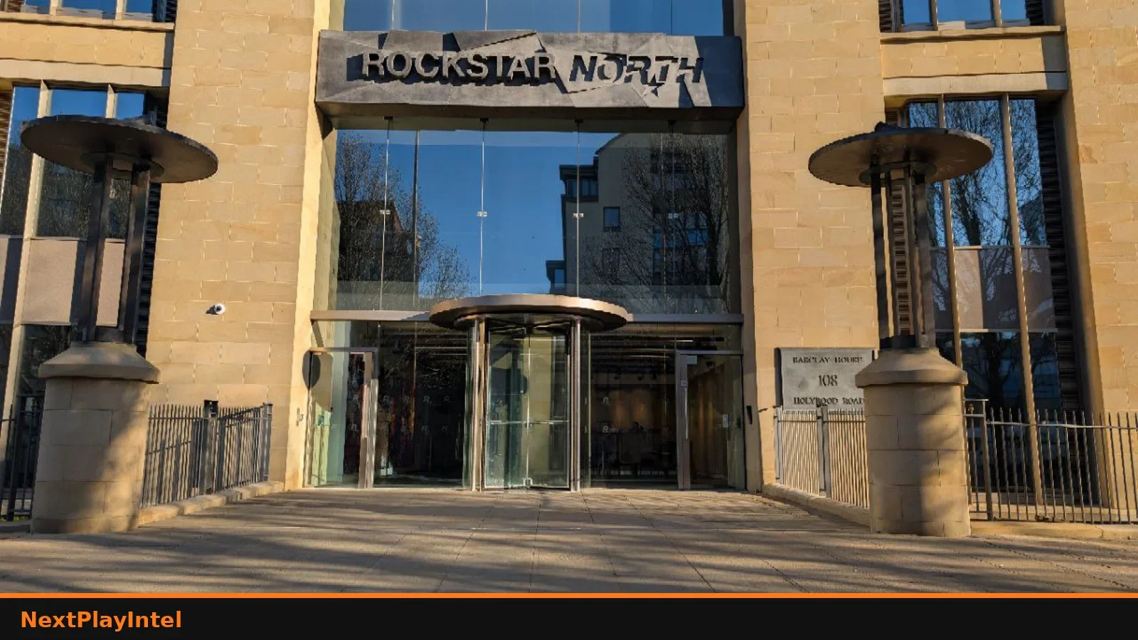 Entrance of the Rockstar North office in Edinburgh