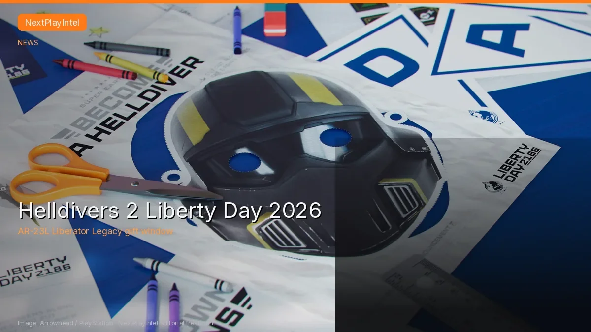 Official Helldivers 2 Liberty Day promotional artwork from PlayStation Blog