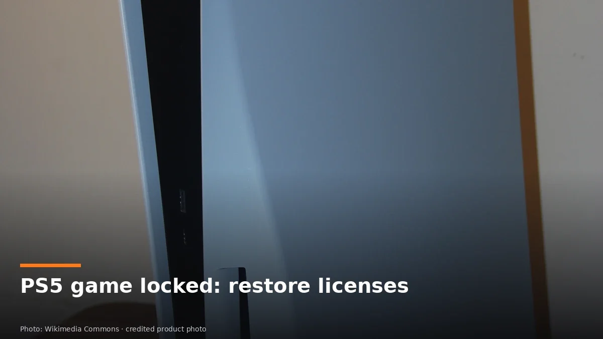 Conceptual illustration for restoring PS5 game licences