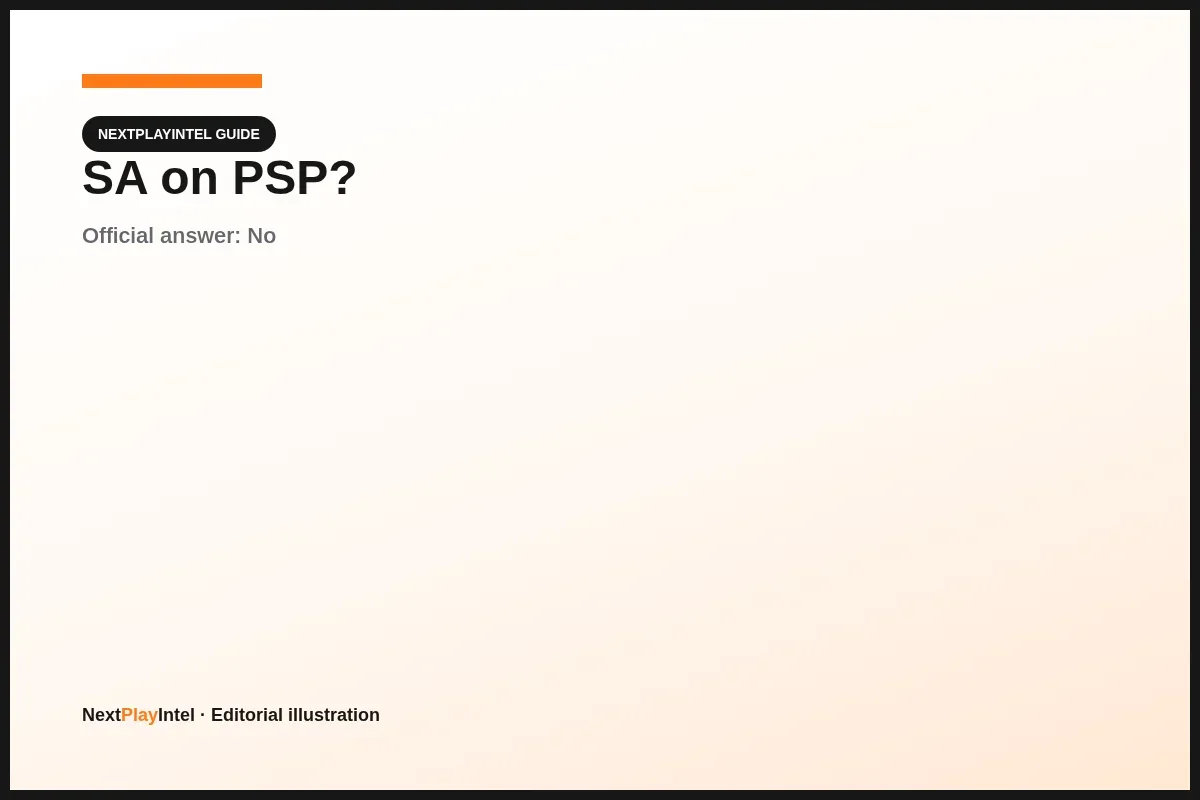 Conceptual illustration clarifying SA is not on PSP