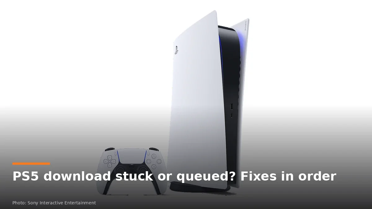 Conceptual illustration for fixing stuck PS5 downloads
